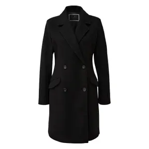 Wool Look Lapel Collar Blazer Coat for Women QS