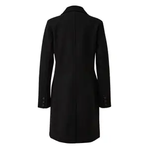 Wool Look Lapel Collar Blazer Coat for Women QS image-1