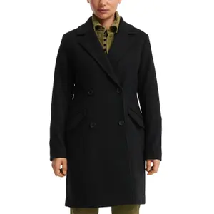 Wool Look Lapel Collar Blazer Coat for Women QS image-2