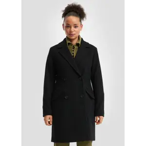 Wool Look Lapel Collar Blazer Coat for Women QS image-6