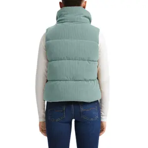 Short Corduroy Gilet for Women QS image-5