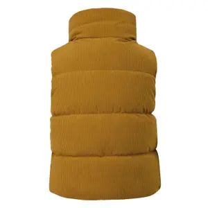 Short Corduroy Gilet for Women QS image-1