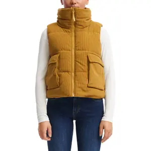 Short Corduroy Gilet for Women QS image-2