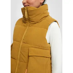 Short Corduroy Gilet for Women QS image-3