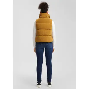 Short Corduroy Gilet for Women QS image-4