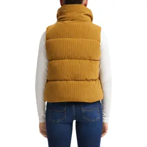 Short Corduroy Gilet for Women QS image-5