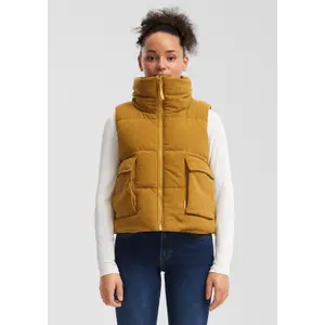Short Corduroy Gilet for Women QS image-6