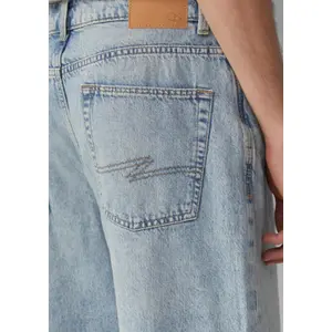 Practical Zip Fastening Denim Shorts QS image-3