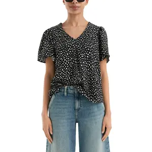 Women's All-over Print Viscose Blouse QS image-2