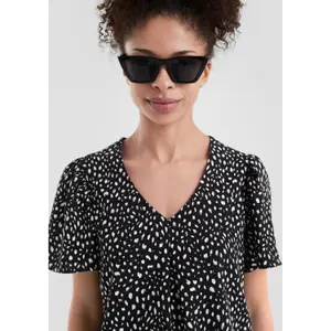 Women's All-over Print Viscose Blouse QS image-3