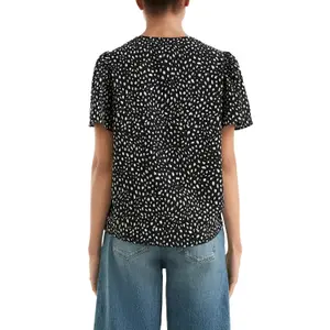Women's All-over Print Viscose Blouse QS image-5