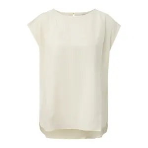 Blouse with Transparent Lace Insert Shoulders Women's QS image-0