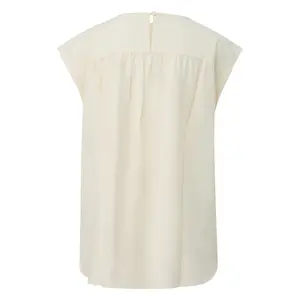 Blouse with Transparent Lace Insert Shoulders Women's QS image-1