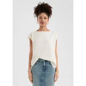 Blouse with Transparent Lace Insert Shoulders Women's QS image-6