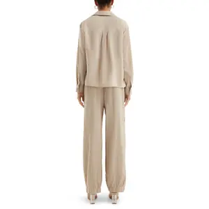 Women's Viscose Blend Shirt with Patch Pockets QS image-5