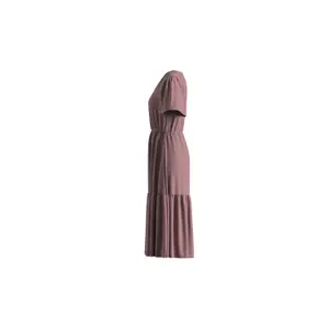 Viscose Dress with All-Over Print for Women QS image-4