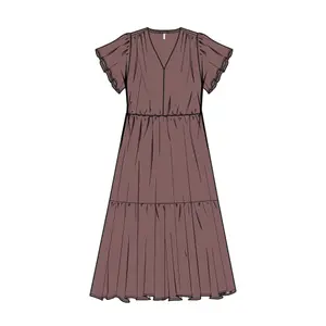 Viscose Dress with All-Over Print for Women QS image-6