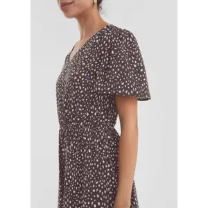 Viscose Dress with All-Over Print for Women QS image-3