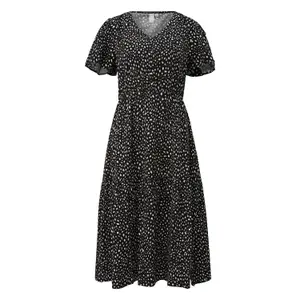 Viscose Dress with All-Over Print for Women QS image-0