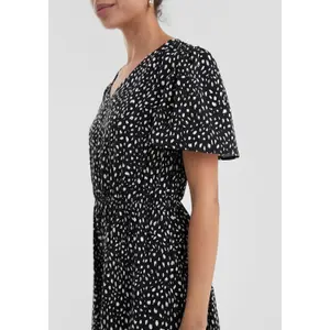 Viscose Dress with All-Over Print for Women QS image-3