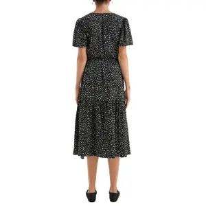 Viscose Dress with All-Over Print for Women QS image-5