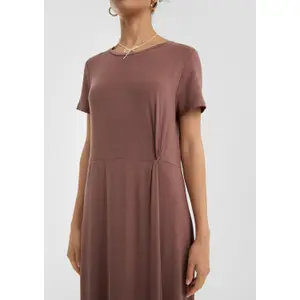 Jersey Dress with Bow Detail Women QS image-3