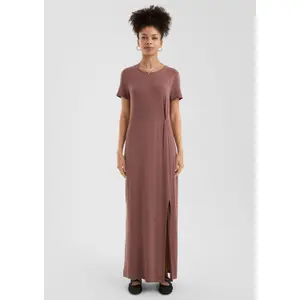 Jersey Dress with Bow Detail Women QS image-6