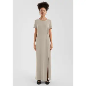Jersey Dress with Bow Detail Women QS image-3