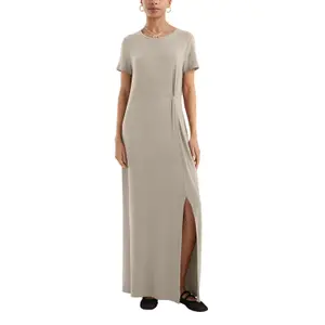 Jersey Dress with Bow Detail Women QS image-4