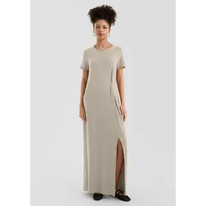 Jersey Dress with Bow Detail Women QS image-5