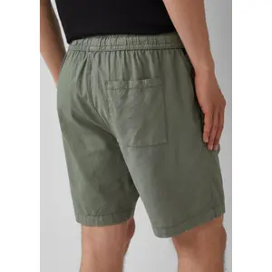Mixed linen shorts QS image-3