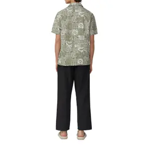 Relaxed Fit Printed Cotton Shirt QS image-5