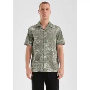 Relaxed Fit Printed Cotton Shirt QS image-6