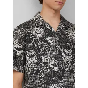 Relaxed Fit Printed Cotton Shirt QS image-3