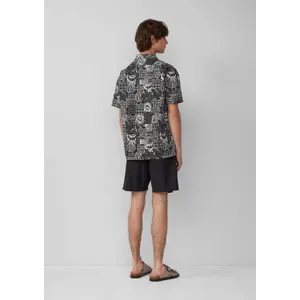 Relaxed Fit Printed Cotton Shirt QS image-4