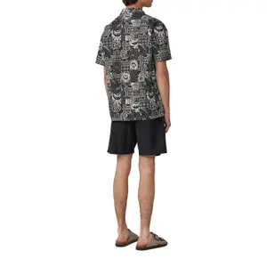 Relaxed Fit Printed Cotton Shirt QS image-5