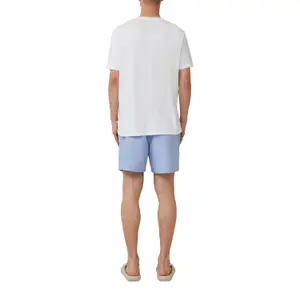 Basic Round Neck T-Shirt with Small Chest Print QS image-5