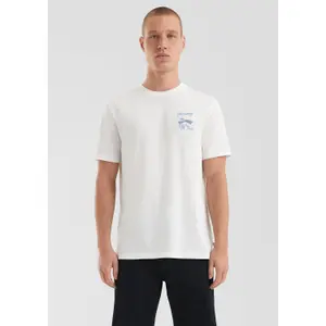 Basic Round Neck T-Shirt with Small Chest Print QS image-6