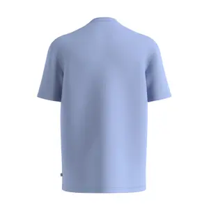 Basic Round Neck T-Shirt with Small Chest Print QS image-1