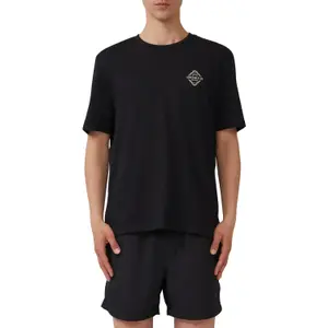 Basic Round Neck T-Shirt with Small Chest Print QS image-2