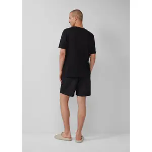 Basic Round Neck T-Shirt with Small Chest Print QS image-4