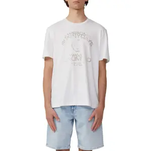 Basic Round Neck T-Shirt with Print QS image-2