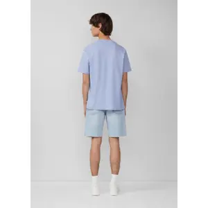 Basic Round Neck T-Shirt with Print QS image-4