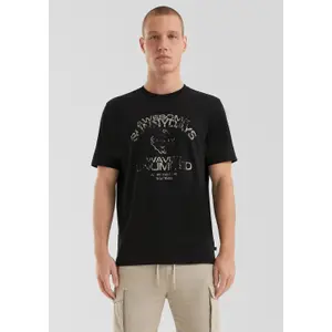 Basic Round Neck T-Shirt with Print QS image-6