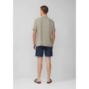 Buttoned Tunisian Collar Ribbed T-Shirt QS image-4