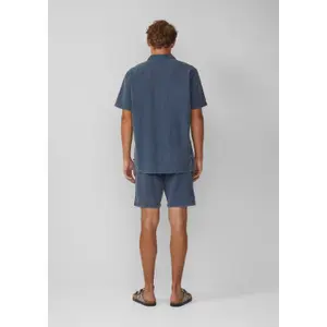 Boat Neck Shirt with Fresh Texture QS image-4