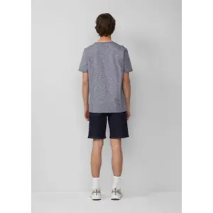 V-Neck T-Shirt in Flecked Yarn QS image-2