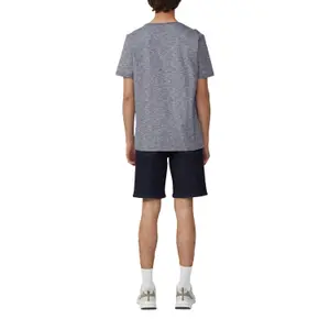 V-Neck T-Shirt in Flecked Yarn QS image-3