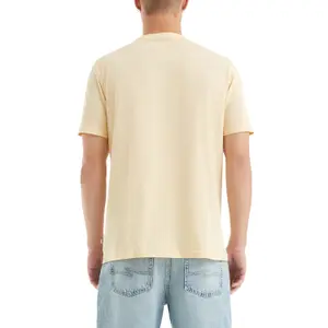 Basic Round Neck T-shirt with Front Print QS image-3