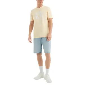 Basic Round Neck T-shirt with Front Print QS image-5